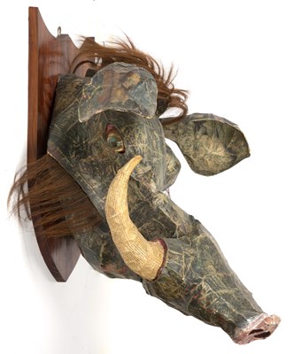 Lot 130 - David Farrer )b.1968) 'Warthog', papier-mâché...