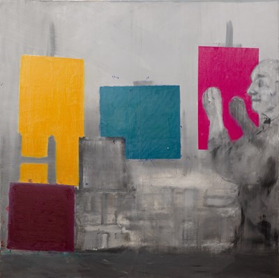 Lot 254 - Daniel Coombs (b.1971) 'The Grey Mirror', oil...