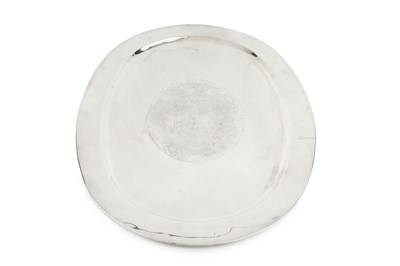 Lot 954 - A Mexican silver oval platter, with engraved...