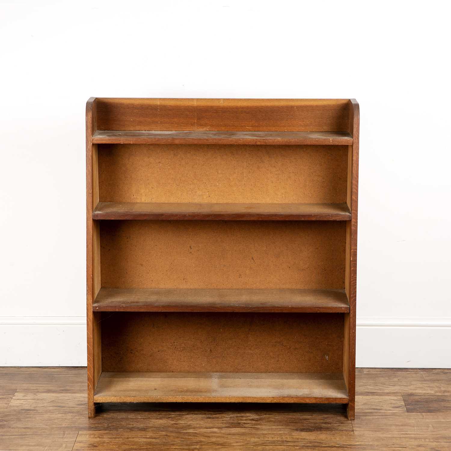 Lot 29 - 20th Century oak, tapering bookcase, with...
