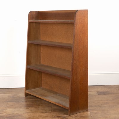 Lot 29 - 20th Century oak, tapering bookcase, with...