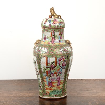 Lot 408 - Canton vase and cover Chinese, 19th Century,...