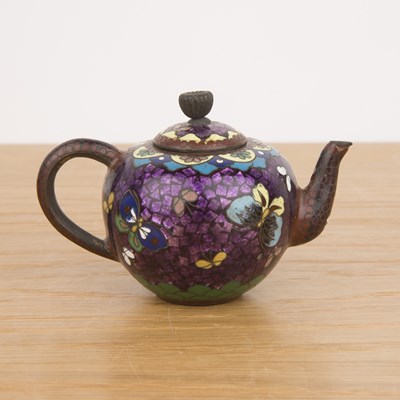 Lot 258 - Miniature cloisonne teapot Japanese, Meiji...