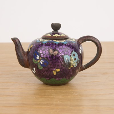 Lot 258 - Miniature cloisonne teapot Japanese, Meiji...