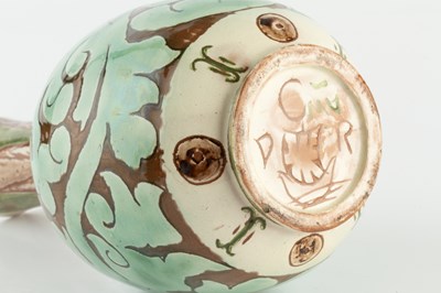 Lot 806 - Della Robbia Pottery Vase decorated with green...