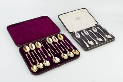 Lot 279 - A set of twelve mid-Victorian silver gilt...