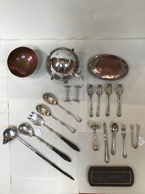 Lot 282 - A Victorian silver christening knife, fork and...