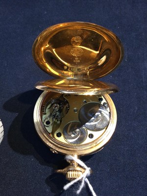 Lot 177 - A German 18k gold open face pocket watch, the...