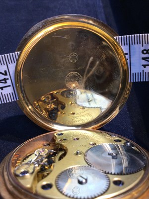 Lot 177 - A German 18k gold open face pocket watch, the...