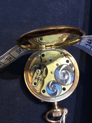 Lot 177 - A German 18k gold open face pocket watch, the...