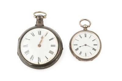 Lot 179 - A George IV silver pair cased pocket watch,...