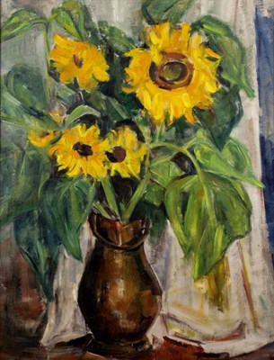 Lot 214 - 20th Century School 'Still life of sunflowers...