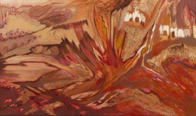 Lot 253 - Oliver Heywood (1920-1992) 'Cave Dwelling' oil...