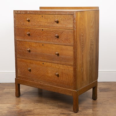 Lot 6 - Heals oak, circa 1930, chest of drawers with...