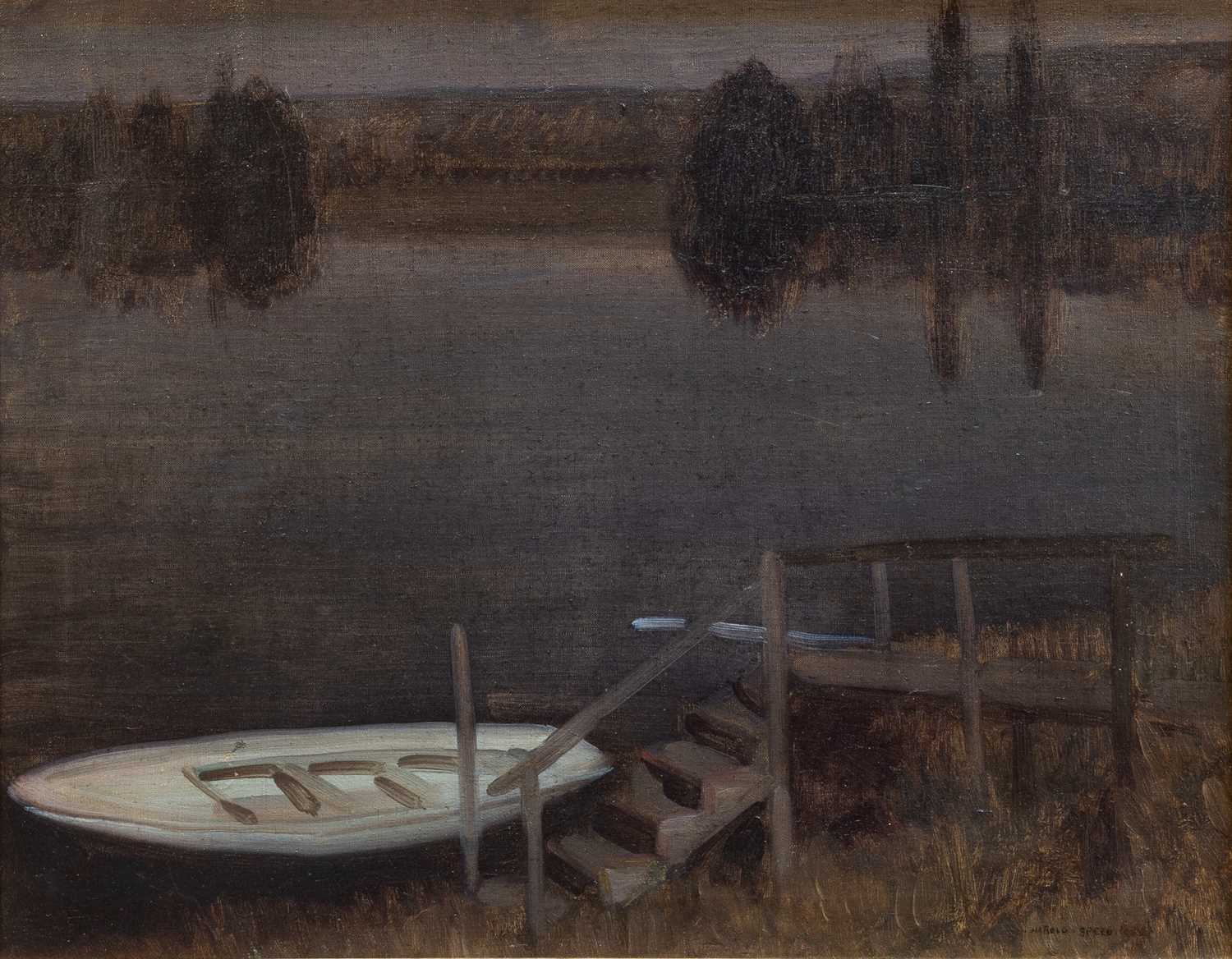 Lot 329 - Harold Speed (1872-1957) Dusk at the River