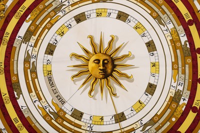 Lot 576 - An 'Astrologie Forever' silk scarf by Hermès,...