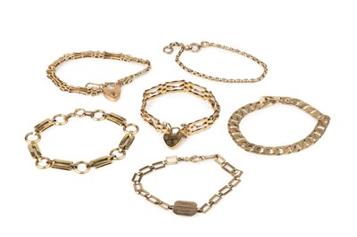 Lot 357 - A collection of bracelets, comprising two...