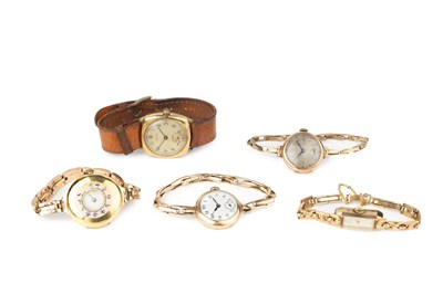 Lot 354 - Two 9ct gold lady's wristwatches, with 9ct...