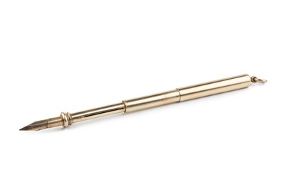 Lot 561 - A 10ct gold propelling pen/pencil, by Sampson...