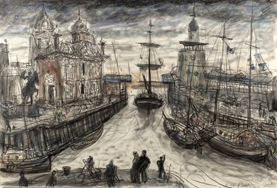 Lot 310 - Chris Orr (b.1943) View of Delft signed and...