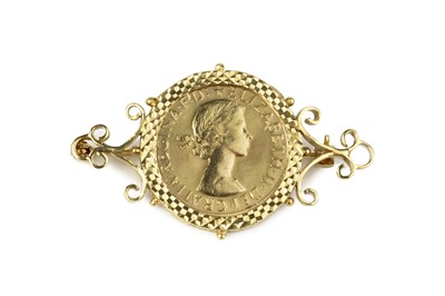 Lot 305 - A sovereign brooch, the Elizabeth II sovereign...