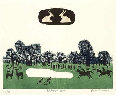 Lot 215 - Julian Trevelyan (1910-1998) Richmond Park,...