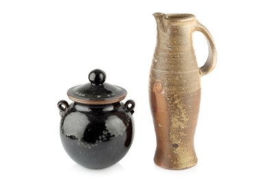 Lot 677 - Nic Collins (b.1958) Large pitcher stoneware,...