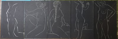 Lot 549 - Eric Gill (1882-1940) Five female nudes from...