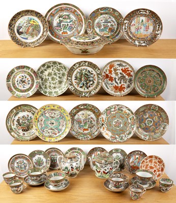 Lot 195 - Large collection of Cantonese porcelain...