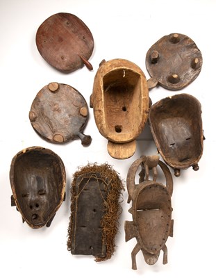 Lot 108 - African tribal art to include mask and Igbo...