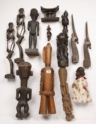 Lot 108 - African tribal art to include mask and Igbo...