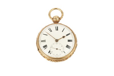 Lot 404 - A Victorian 18ct gold open face pocket watch,...