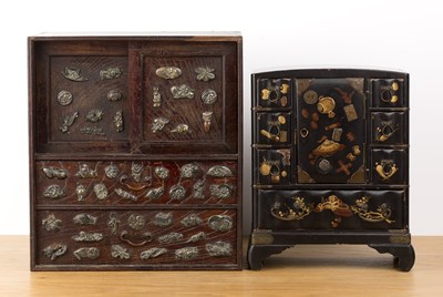 Lot 454 - Two table cabinets Japanese, circa 1900 one...