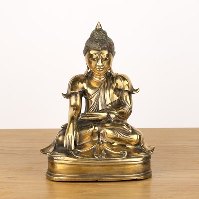 Lot 450 - Bronze buddha Burmese, 17th/18th Century the...