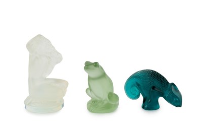 Lot 749 - Lalique, France Three glass models a lady, a...