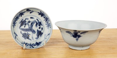 Lot 67 - Blue and white porcelain provincial bowl...