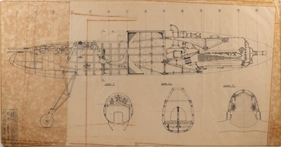 Lot 1943 Caproni Arciere II, ‘Tre Viste’ and various other technical drawings