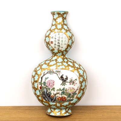 Lot 483 - Wall pocket famille rose vase Chinese, 1930's...