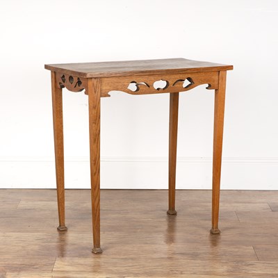 Lot 80 - In the manner of Liberty & Co oak, table with...