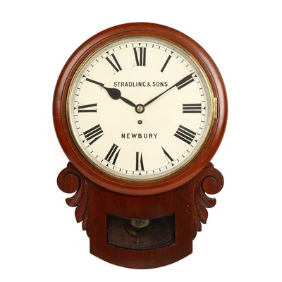 Lot 10 - A Victorian mahogany cased dial clock, the...