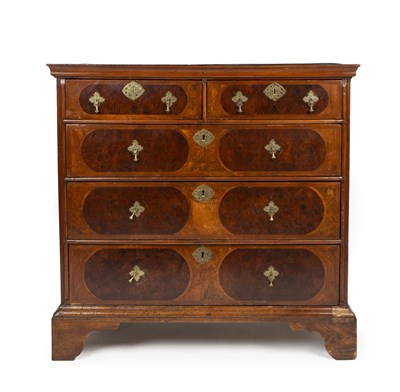 Lot 15 - An 18th century walnut and burr wood inlaid...
