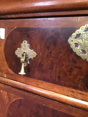 Lot 15 - An 18th century walnut and burr wood inlaid...
