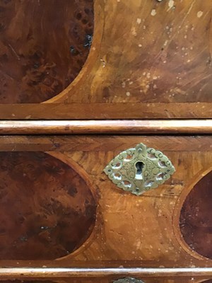 Lot 15 - An 18th century walnut and burr wood inlaid...