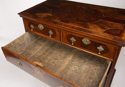 Lot 15 - An 18th century walnut and burr wood inlaid...