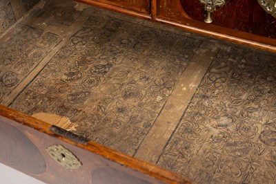 Lot 15 - An 18th century walnut and burr wood inlaid...