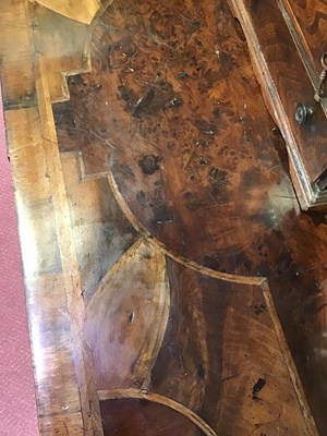 Lot 15 - An 18th century walnut and burr wood inlaid...