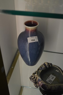 Lot 104 - Sang de bouef vase and a brush washer Chinese...