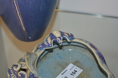 Lot 104 - Sang de bouef vase and a brush washer Chinese...