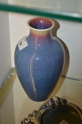 Lot 104 - Sang de bouef vase and a brush washer Chinese...