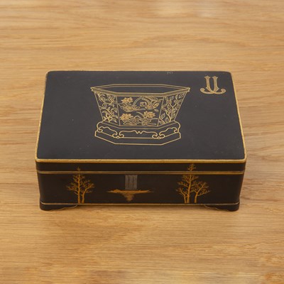 Lot 232 - Komai silver and gilt honzogan decorated box...